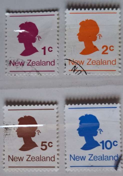 New Zealand 1978 Coil Stamps Set of 4 Used Hinged