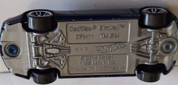 HOT WHEELS MATTEL 2014 Cadillac Elmiraj MADE IN INDONESIA