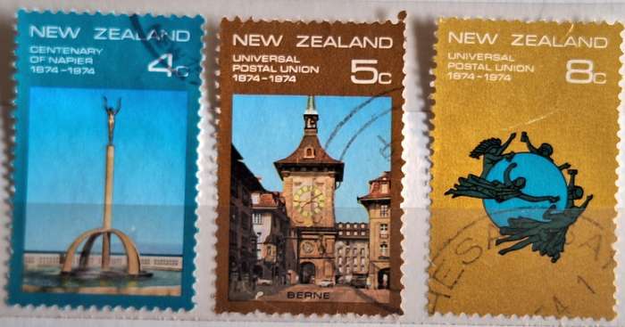 New Zealand 1974 Anniversaries Set of 3 Used Hinged Stamps