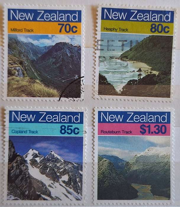 New Zealand 1988 Scenic Walkways Set of 4 Used Hinged Stamps