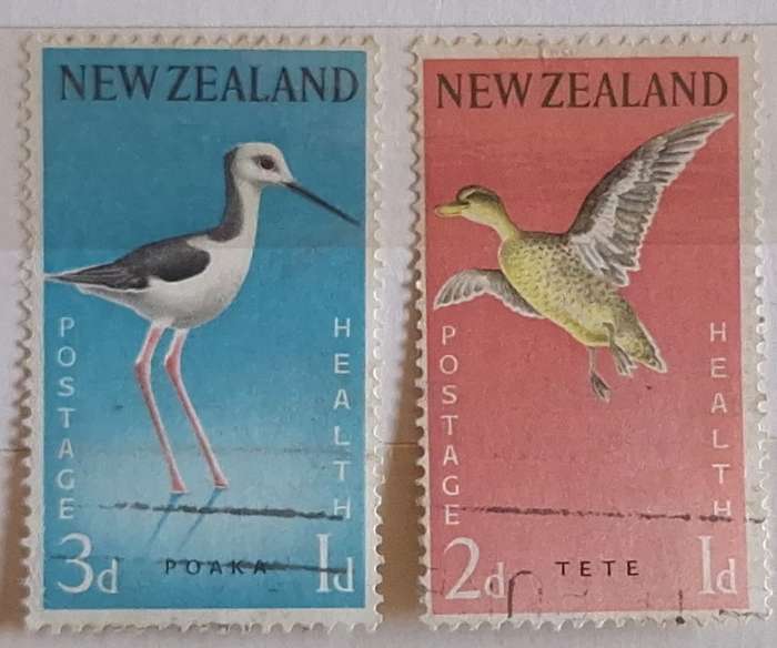 New Zealand 1959 Health Issue Birds Set of 2 Used stamps