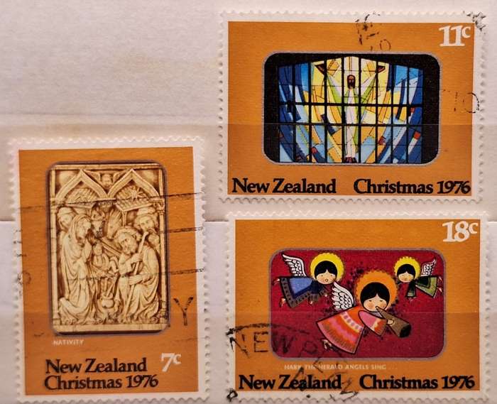 New Zealand 1976 Christmas Set of 3 Used stamps