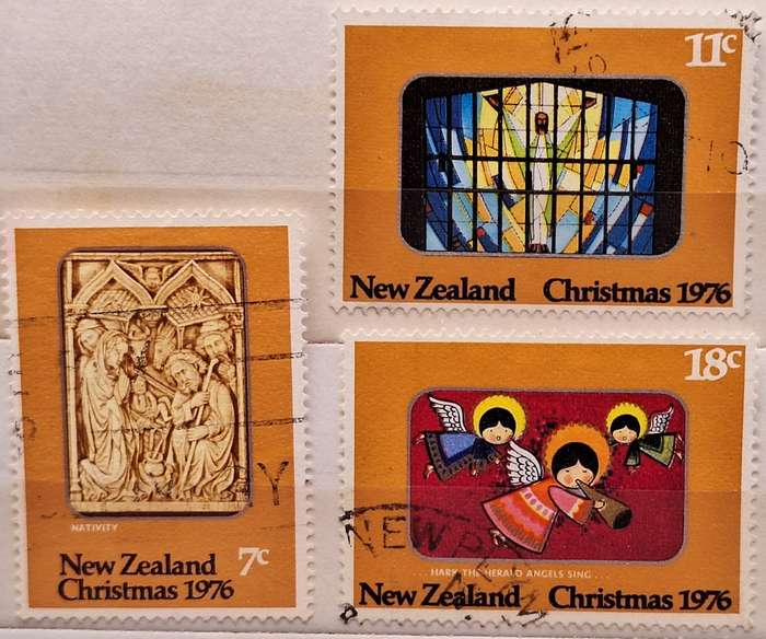 New Zealand 1976 Christmas Set of 3 Used stamps