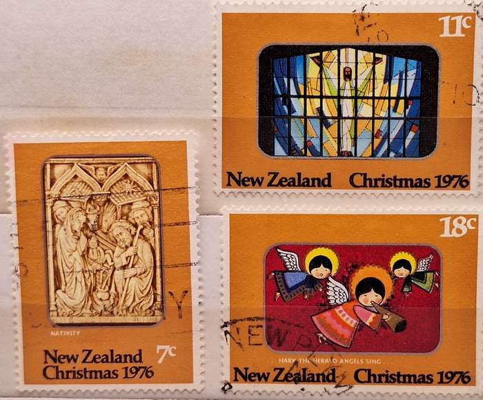 New Zealand 1976 Christmas Set of 3 Used stamps