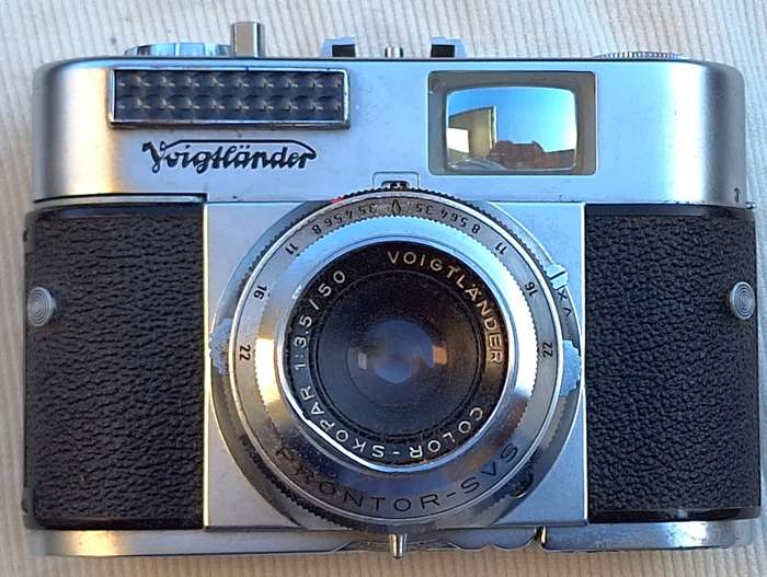 Voigtlander Vito BL 35mm Film Camera Prontor-SVS Color-Skopar 1:3.5/50 with Leather cover