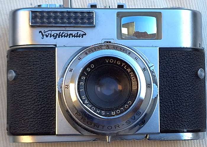 Voigtlander Vito BL 35mm Film Camera Prontor-SVS Color-Skopar 1:3.5/50 with Leather cover