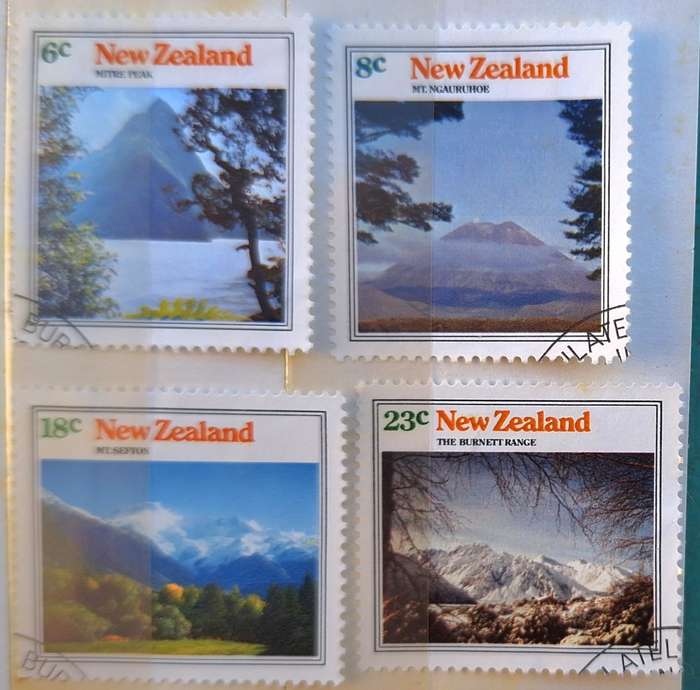 New Zealand 1973 Mountain Scenes Set of 4 Used Hinged stamps