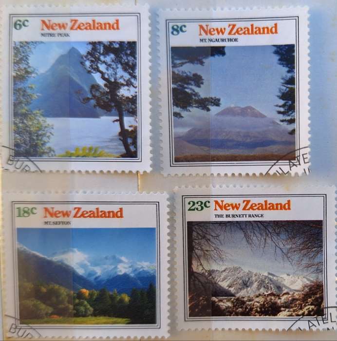 New Zealand 1973 Mountain Scenes Set of 4 Used Hinged stamps