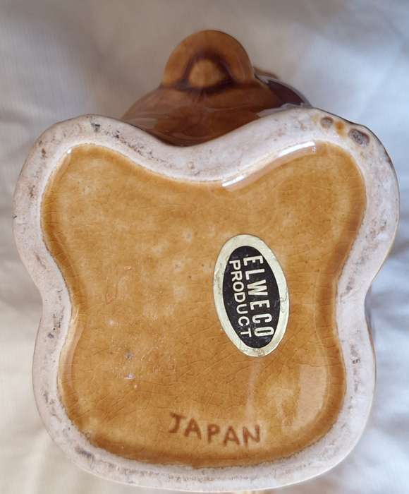 Elweco Porcelain Japan Brown Cow Milk Jug