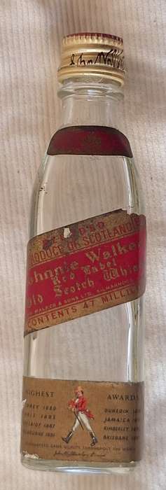 Johnnie Walker Empty Miniature Glass Bottle