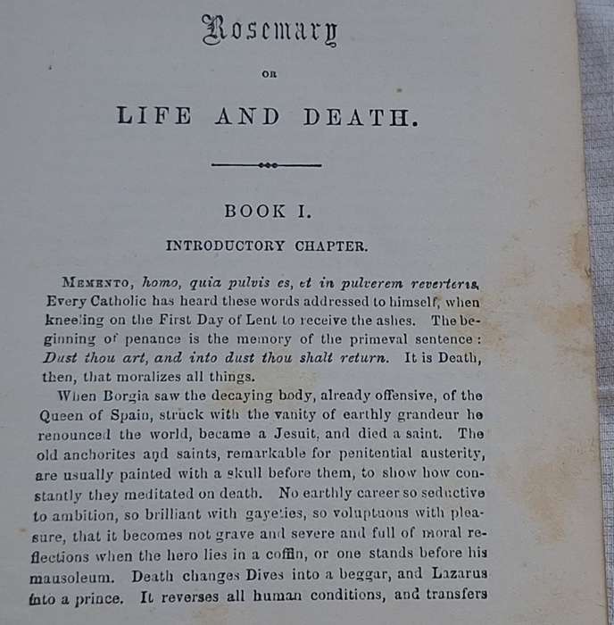 Rosemary: Life and Death by J Vincent Huntington Hardcover 1885