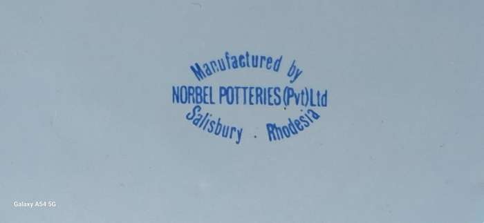 80th Anniversary of Freemasonary in Rhodesia Commemorative Mug by Norbel Potteries