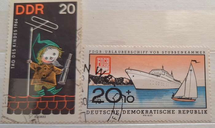 Germany 1960`s 2 Used Hinged stamps