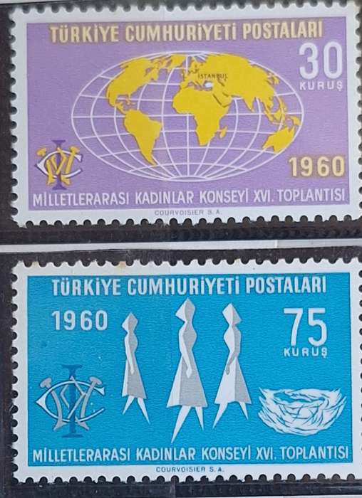 Turkey 1960 Women`s Council Meeting Set of 2 Mint stamps
