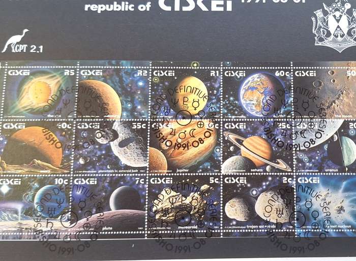 Ciskei 1991 2nd Definitive The Solar System Folder CPT2.1