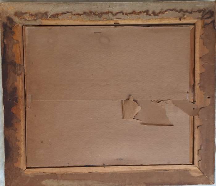 Vintage Framed Hand Carved 3D Asian Pagoda and Landscape