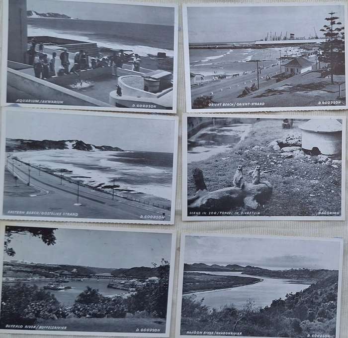 Caltex 6 Black and White Postcards of East London Photos by D Goodson