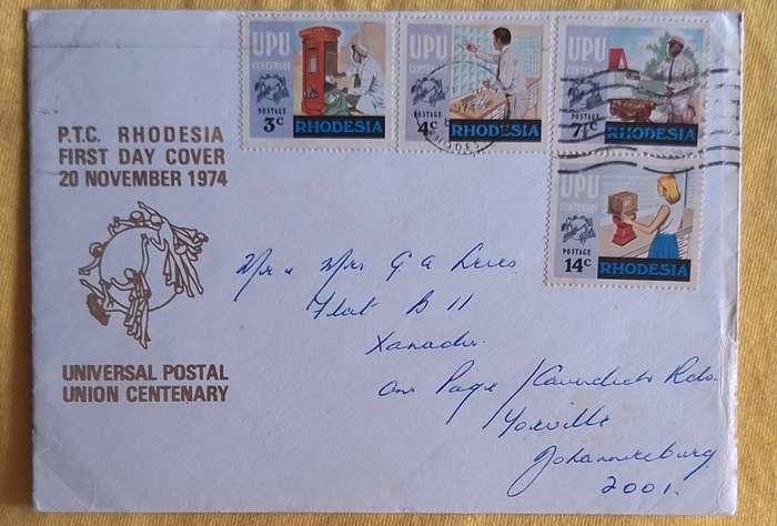 Rhodesia 1974 UPU Centenary FDC