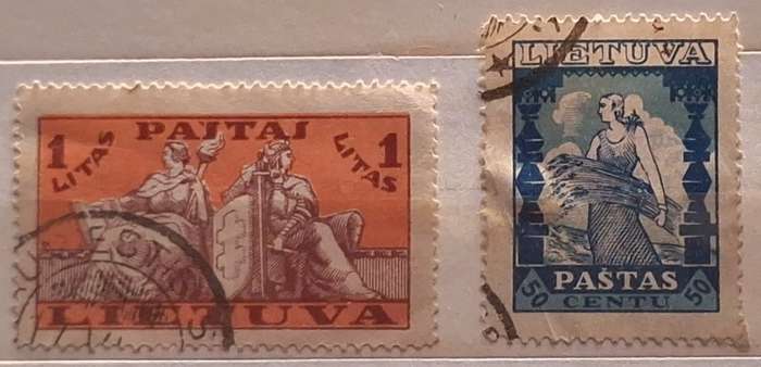 Lithuania 1934 State Symbols 2 Used hinged stamps