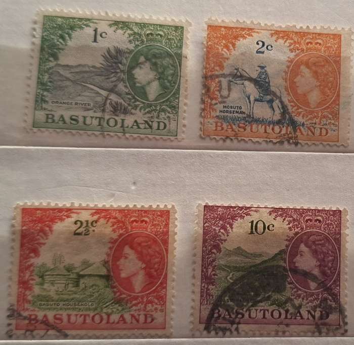 Basutoland 1961 Definitives 4 Used Hinged stamps