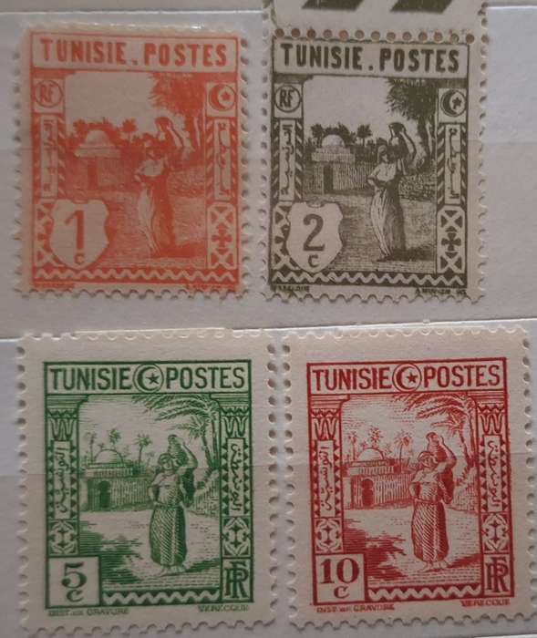 Tunisia 1926 Definitives 4 Unused Hinged stamps