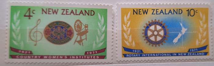 New Zealand 1971 CWI/Rotary Set of 2 Unused stamps