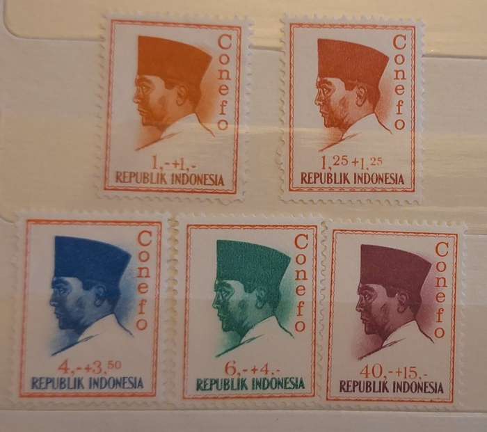 Indonesia 1965 President Sukarno Definitives 5 Mint stamps