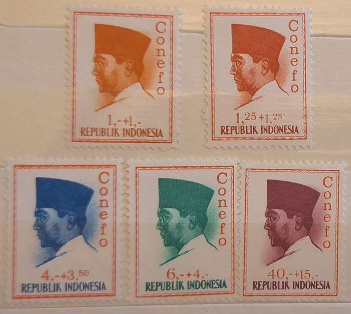 Indonesia 1965 President Sukarno Definitives 5 Mint stamps