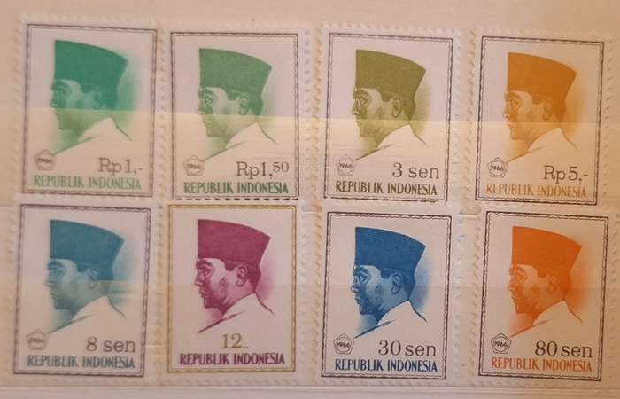 Indonesia 1966 Definitives President Sukarno 8 Unused stamps