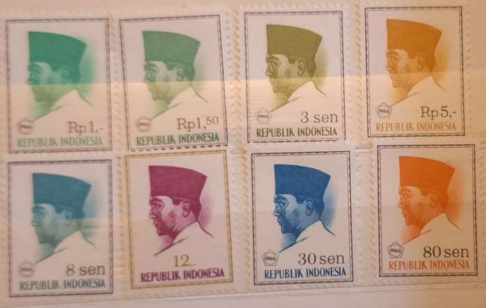 Indonesia 1966 Definitives President Sukarno 8 Unused stamps