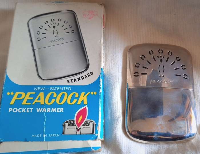 Vintage Peacock Pocket Warmer Made in Japan