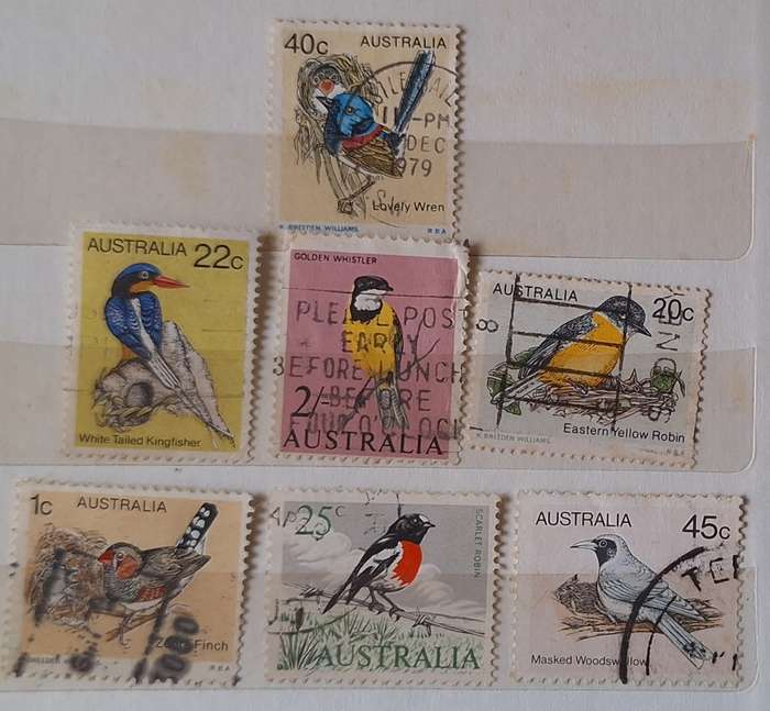 Australia Theme: Birds Mixed Lot of 7 Used stamps