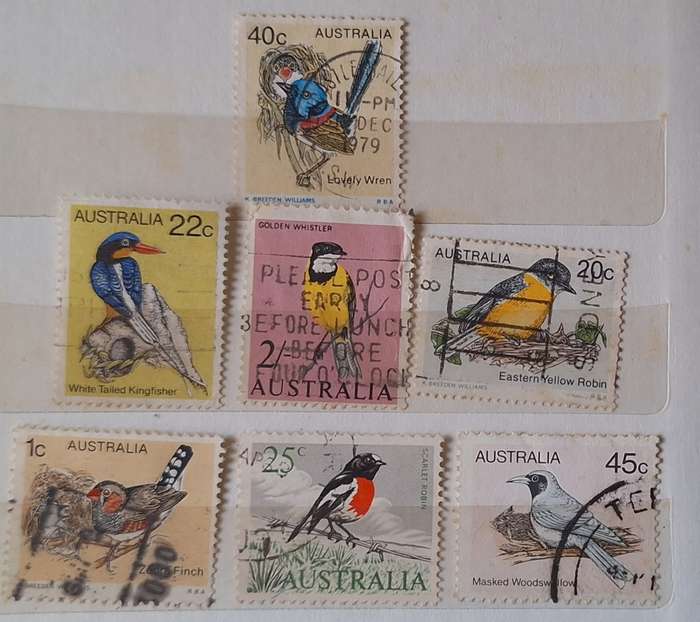 Australia Theme: Birds Mixed Lot of 7 Used stamps