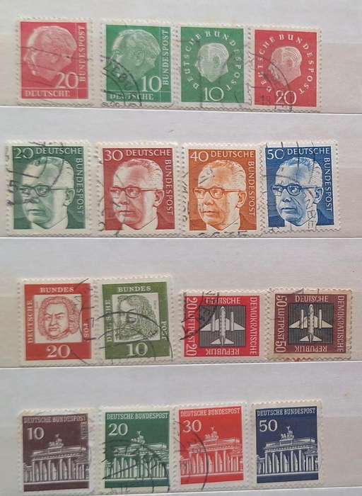 Germany Mixed Lot of 16 Used Hinged stamps