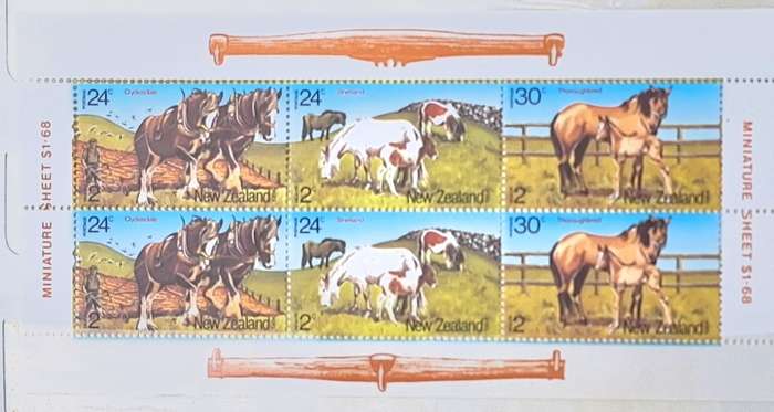 New Zealand 1984 Health Issue Horses 1 Mint Miniature Sheet