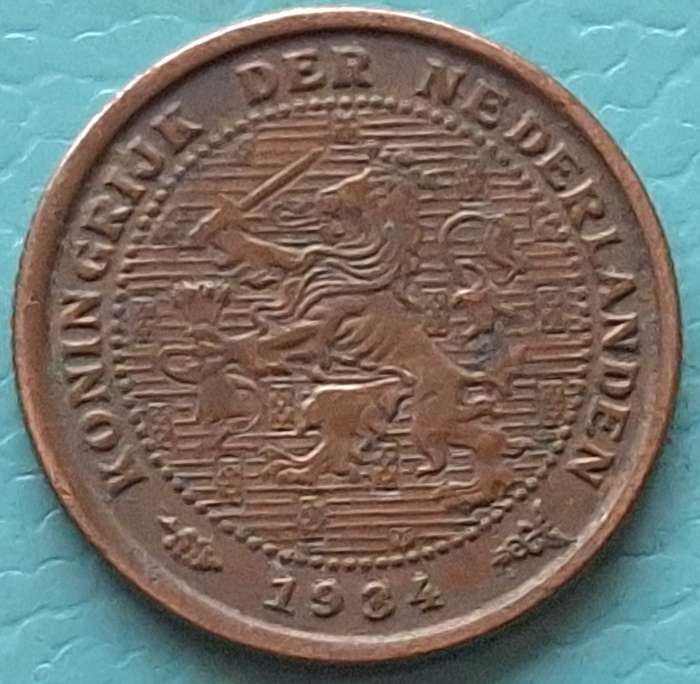 Nederlansd 1934 ½ Cent - Wilhelmina Bronze