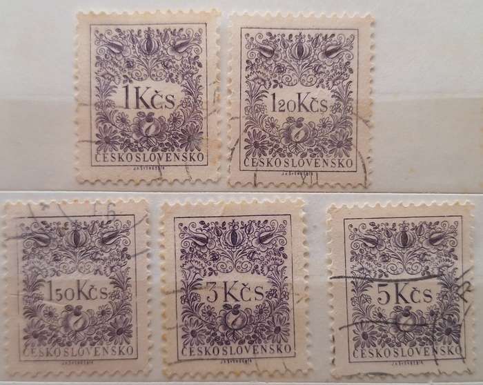 Czechoslovakia 1954 Postage Due 5 Used Hinged stamps