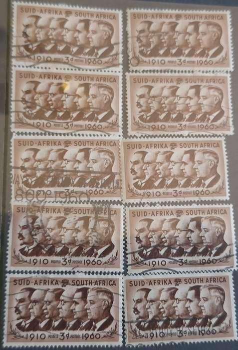 South Africa 1960 Union Day Prime Ministers 10 Used stamps