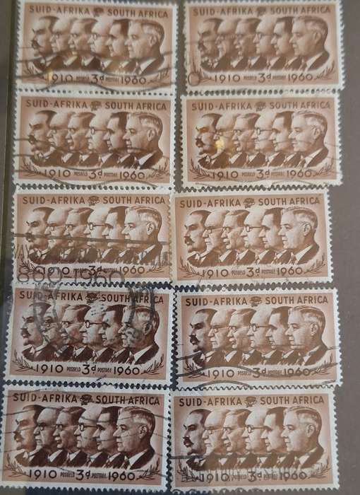 South Africa 1960 Union Day Prime Ministers 10 Used stamps