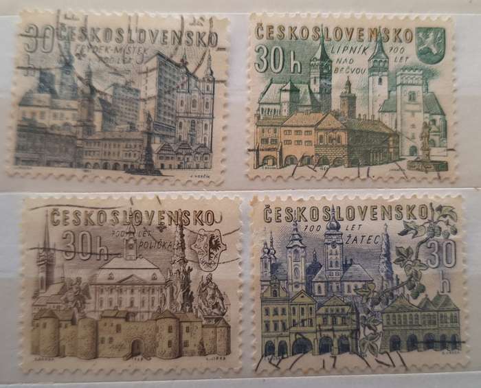 Czechoslovakia 1965 Anniversaries of Czech Cities 4 Used Hinged stamps