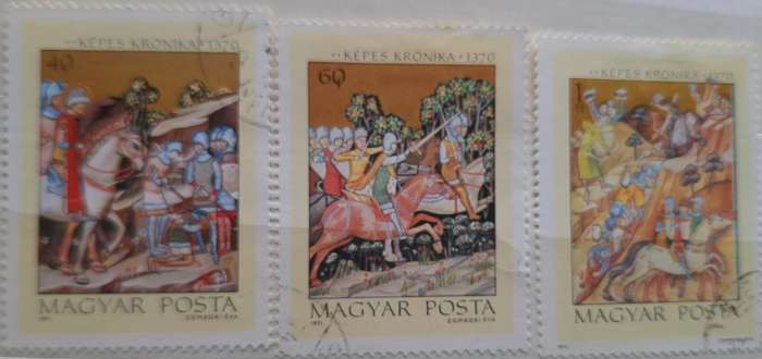 Hungary 1971 Miniatures 3 Cancelled Hinged stamps