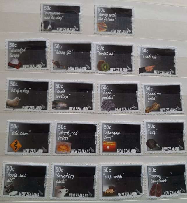New Zealand 2007 Classic Kiwi 18 Used stamps from the 20 stamp sheet