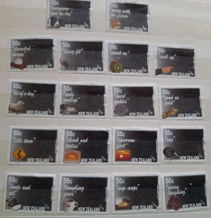 New Zealand 2007 Classic Kiwi 18 Used stamps from the 20 stamp sheet
