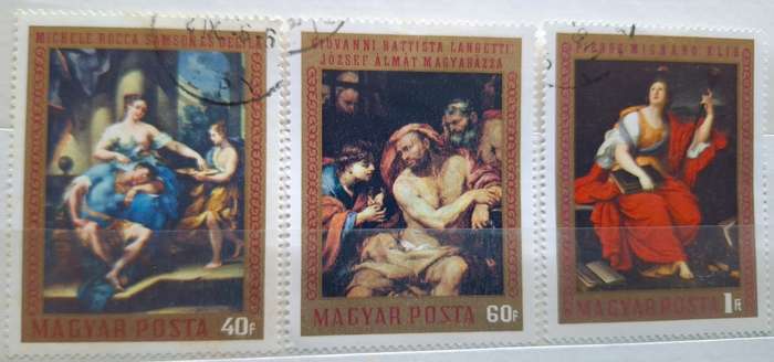 Hungary 1970 Paintings from Fine Arts Museum 3 Cancelled Hinged stamps