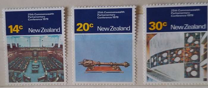 New Zealand 1979 Parliamentary Conference Set of 3 Unused stamps on paper
