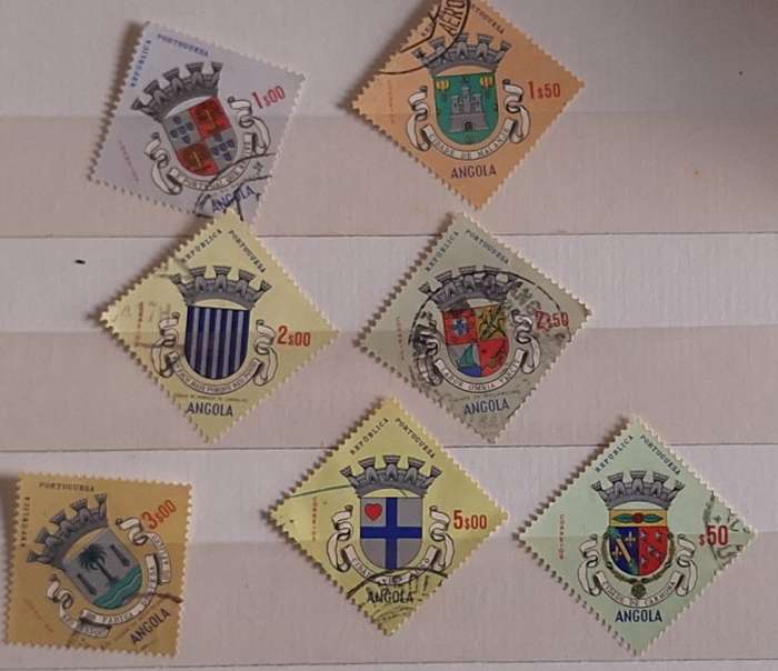 Angola 1963 City Arms 7 Used Hinged stamps