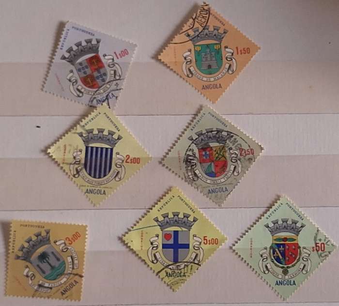 Angola 1963 City Arms 7 Used Hinged stamps