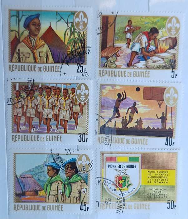 Guinea 1967 Boy Scouts Set of 6 Cancelled stamps