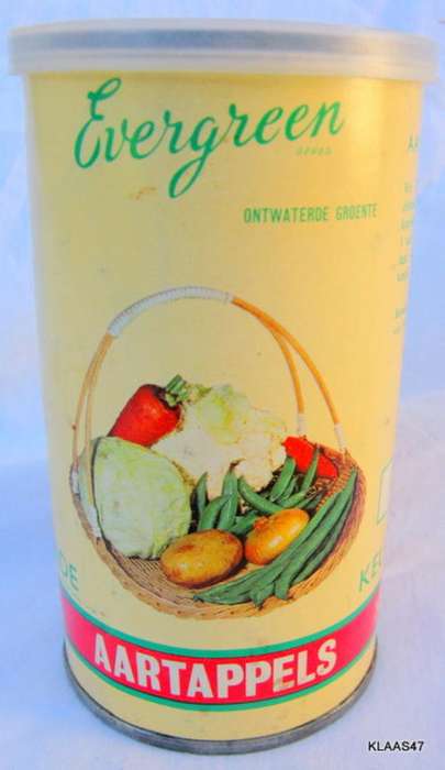 EVERGREEN : DEHYDRATED VEGETABLES : POTATO : SEALED TIN :