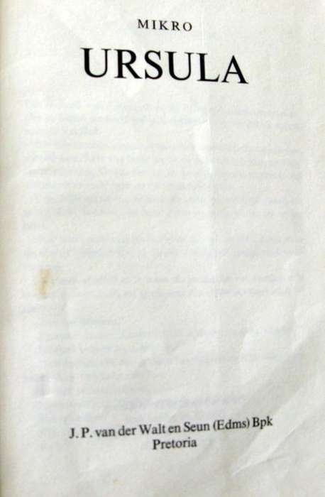Ursula - Mikro - Hardeband: Keur-reeks
